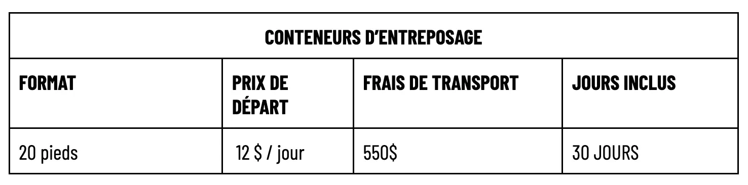 CONTENEUR D'ENTREPOSAGE - LOCATION DE CONTENEURS - SANIVAC